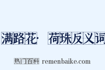 满路花·荷珠反义词是什么意思的图片